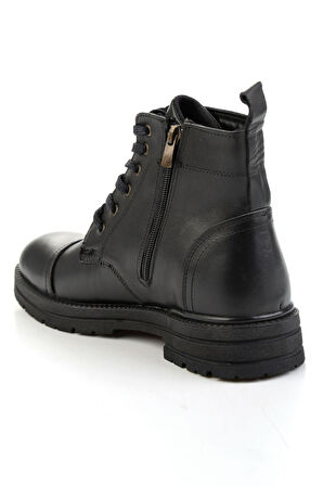 Siyah Hakiki Deri Erkek Bot & Bootie E02795071441