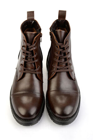 Kahve Hakiki Deri Erkek Bot & Bootie E02795071441