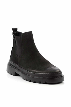 Siyah Nubuk Hakiki Deri Erkek Bot & Bootie E02798448001