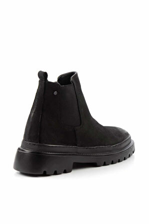 Siyah Nubuk Hakiki Deri Erkek Bot & Bootie E02798448001