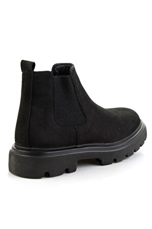 Siyah Hakiki Deri Erkek Bot & Bootie E02811242701