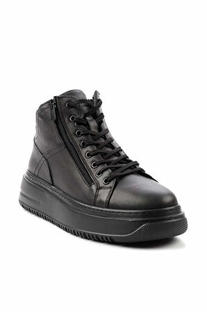 Siyah Hakiki Deri Erkek Bot & Bootie E02811046243