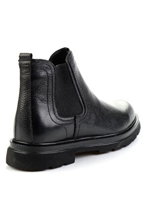 Siyah Hakiki Deri Erkek Bot & Bootie E02905004240