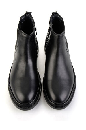 Siyah Hakiki Deri Erkek Bot & Bootie E02900200140