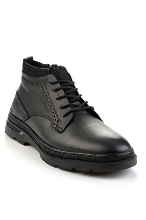 Siyah Hakiki Deri Erkek Bot & Bootie E02900250240