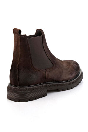 Kahve Hakiki Deri Erkek Bot & Bootie E02901010302