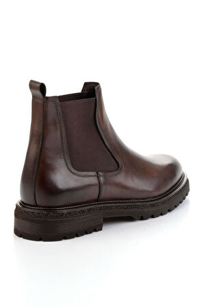 Kahve Hakiki Deri Erkek Bot & Bootie E02901010341