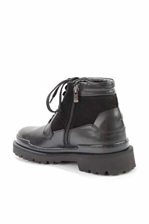 Siyah Hakiki Deri Erkek Bot & Bootie E02901491703
