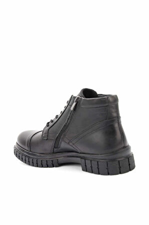 Siyah Hakiki Deri Erkek Bot & Bootie E02951612003