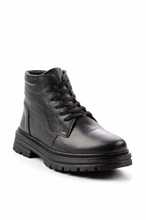 Siyah Hakiki Deri Erkek Bot & Bootie E02951080003