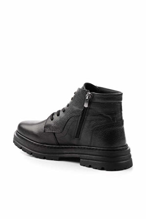 Siyah Hakiki Deri Erkek Bot & Bootie E02951080003
