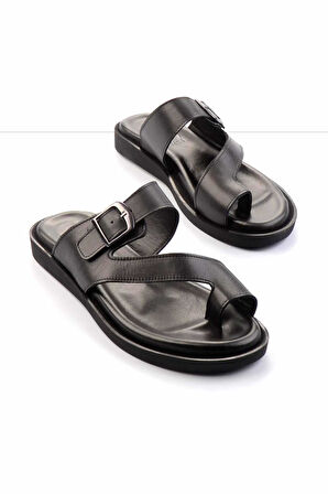 Siyah Leather Erkek Terlik E04433001543