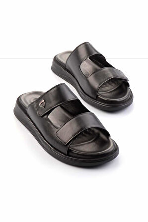 Siyah Leather Erkek Terlik E04433012543