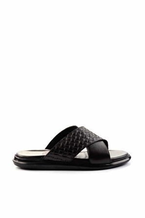 Siyah Leather Erkek Terlik E04433045043