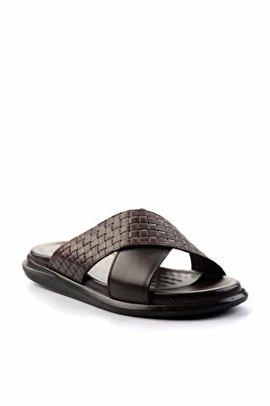 Kahve Leather Erkek Terlik E04433045043