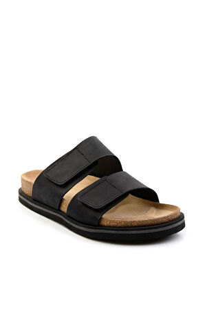 Siyah Leather Erkek Terlik E04801200101