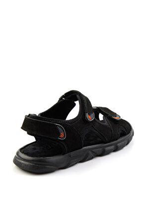 Siyah Leather Erkek Sandalet E05078102501