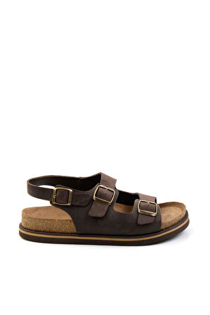 Kahve Leather Erkek Sandalet E05801198403