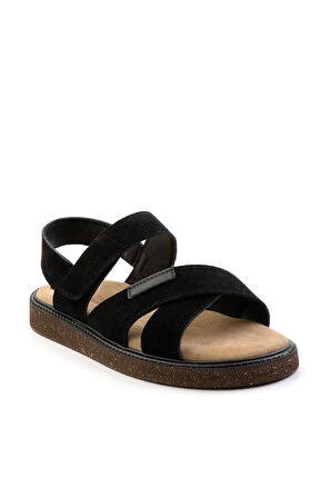 Siyah Leather Erkek Sandalet E05801030602