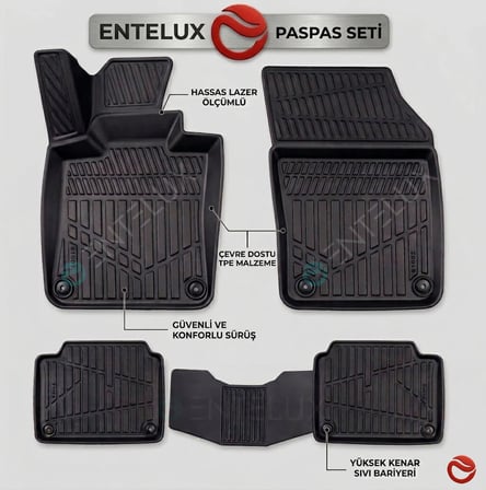 Dacia Sandero 1.0 T Comfort 2021 ile uyumulu | Araca Özel | 3d Paspas Seti