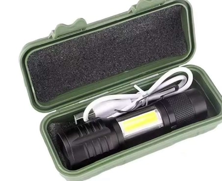 Wison Ws-5454 Taktik El Feneri Usb Şarj Edilebilir Kamp Feneri Cob Zumlanabilir Mini Taşınabilir El 
