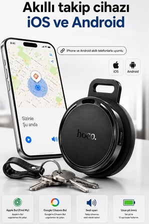 Takip Cihazı iPhone AirTag ve Android Uyumlu Mini Eşya Araç Motor Takip Cihazı Mini Bulucu