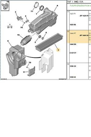 Hava Filtresi 206  206+ 307  308 TU5JP4