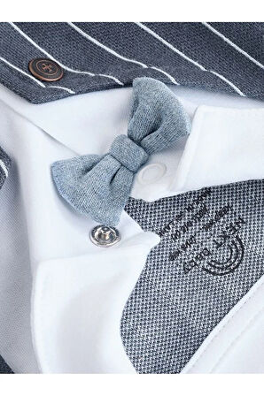 % 100 Pamuklu Premium Mavi Lacivert Smokin Tulum