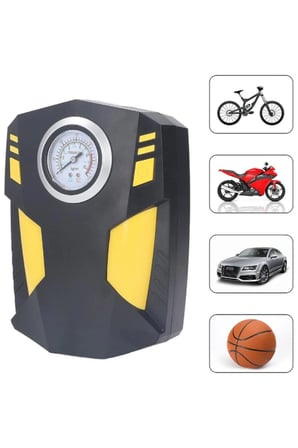 2 Adet Profesyonel Analog Hava Kompresörü – Analog Basınç Göstergeli 12V Araç Çakmaklık Beslemeli LED Mini Fenerli Lastik Şişirme Air Compressor Tire Inflator