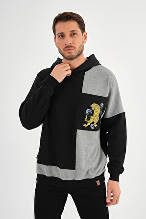 ALEXANDERGARDI OVERSİZE RENK BLOKLU KAPÜŞONLU SWEATSHIRT (E20-152703)