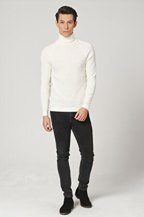 ALEXANDERGARDI FİTİLLİ TRİKO BALIKÇI YAKA KAZAK (E20-18059)