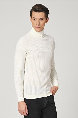 ALEXANDERGARDI FİTİLLİ TRİKO BALIKÇI YAKA KAZAK (E20-18059)