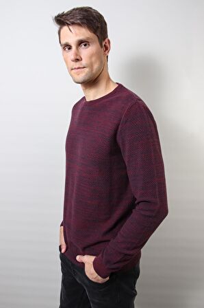 ALEXANDERGARDI PETEK ÖRGÜ BİSİKLET YAKA KAZAK (E20-18803)