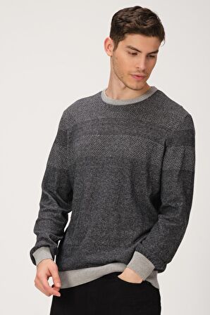 ALEXANDERGARDI DESENLİ BİSİKLET YAKA KAZAK (E20-5122)