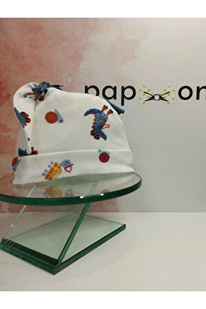 Tavşan Kulaklı Bebek Bere - Beyaz - Organik & El Yapımı