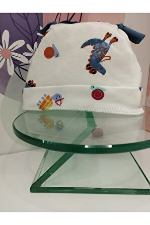 Tavşan Kulaklı Bebek Bere - Beyaz - Organik & El Yapımı