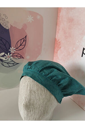 Desenli Eşarp Bandana - Yeşil - Organik & El Yapımı