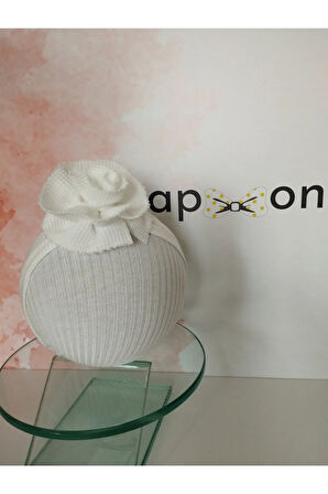 Örgü Saç Bandı - Beyaz - Organik & El Yapımı