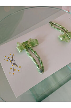 Fiyonk Çıt Çıt Toka - Yeşil - Organik & El Yapımı