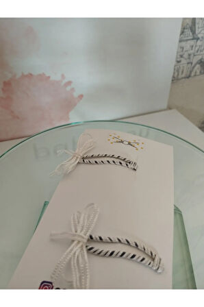 Fiyonk Çıt Çıt Toka - Beyaz - Organik & El Yapımı