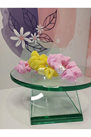 3'lü Toka Set (2 Pembe - 1 Sarı) - Organik & El Yapımı