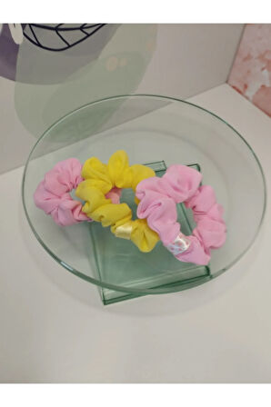 3'lü Toka Set (2 Pembe - 1 Sarı) - Organik & El Yapımı