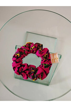 Karışık Desenli Toka - Koyu Pembe - Organik & El Yapımı