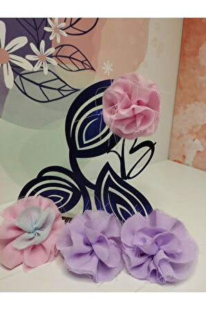 4'lü Toka Set (2 Mor - 2 Pembe) - Organik & El Yapımı