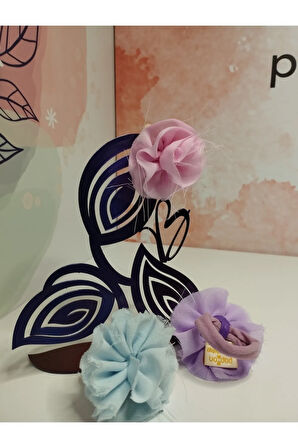 3'lü Set Toka (Mor - Mavi - Pembe) - Organik & El Yapımı