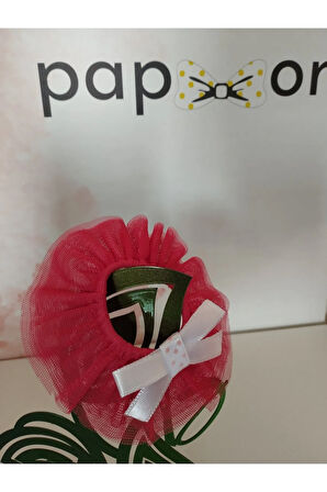 Fiyonk Tütü Toka - Koyu Pembe - Organik & El Yapımı