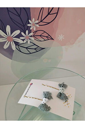 Örgü Fiyonk Toka - Yeşil - Organik & El Yapımı