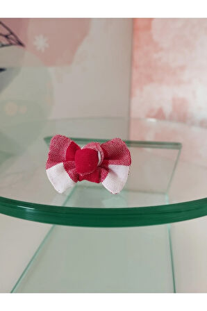 Fiyonk Toka - Kırmızı & Beyaz - Organik & El Yapımı