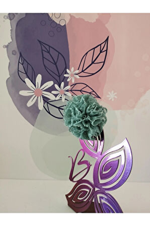 Ponpon Toka - Yeşil - Organik & El Yapımı