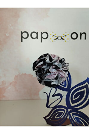 Ponpon Toka - Siyah - Organik & El Yapımı